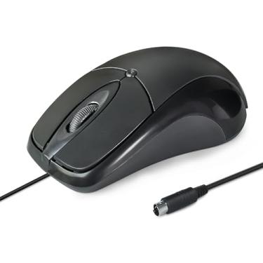 Imagem de YORUNOHOSHI Mouse óptico PS/2 com fio - resolução de 1000 DPI, 3 botões, cabo de 1,5 m, compatível com Windows 7/8/10/11, preto