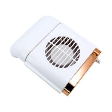 Imagem de Ioensy Ventilador de apoio à cabeça do assento SUV de carro UV USB Ajustável 3 velocidades Instale facilmente para veículos RV multifuncionais 4x5.5inch, Branco