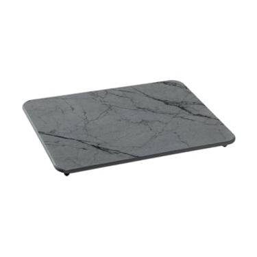 Imagem de Bothyi Almofada de secagem de prato, almofada de prato de terra diatomáceas, prato ecológico rápido absorvente tábua de secagem rápida para xícaras, pratos , Cinza Escuro