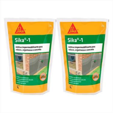 Imagem de Aditivo Sika Impermeabilizante P/ Concreto Reboco 1 L Kit 2 - Sika-1