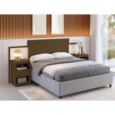 Imagem de Cabeceira Com Criado Dinamarca Para Cama Queen Box Até 160cm - Caselli