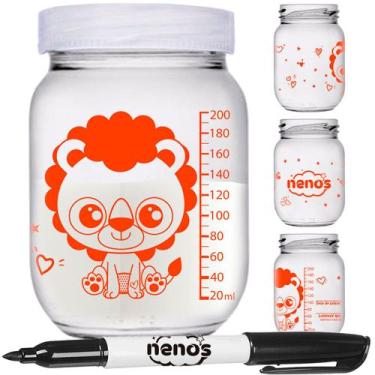 Imagem de 12 Potes Vidro Armazenar Leite Materno, Papinha (267.LEAO) - NENOS