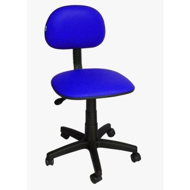 Imagem de Cadeira Secretária Ibiza Laminada Pistão a Gás Corano Azul - NoBrand
