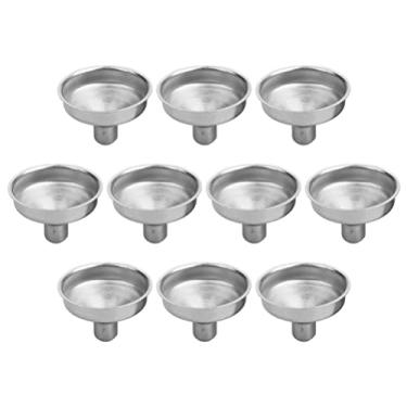 Imagem de Funil dobrável, funil dobrável, 10 peças, funis de aço inoxidável, pequenos para garrafas em miniatura, óleos essenciais, bálsamos para cozinhar especiarias, líquidos, kits de óleos essenciais para