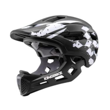 Imagem de menolana Capacete de bicicleta infantil Capacete de bicicleta Ciclismo à prova de choque Rosto inteiro para crianças para skate Ciclismo Patinação de estrada, Branco