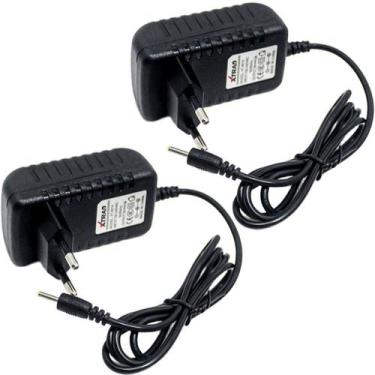 Imagem de Kit 2 Carregador Fonte De Tablet Pino Fino 2,5x0,7mm Bivolt - Genérico