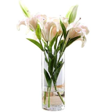 Imagem de Vaso Vidro Cilindro 40x20cm Arranjos, Flores, Festas, Decoração