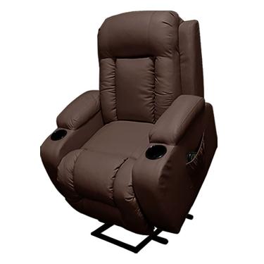 Imagem de Poltrona Do Papai Miami Elevação Lift 150º Massagem Aquecimento Idoso Marrom Chocolate G31 Encantum