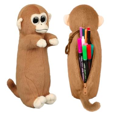 Imagem de BB FUN HOUSE Estojo De Pelúcia Para Crianças, Bolsa Animais 3D Funhouse Meninos E Meninas, Média Caneta, Material Escolar, Macaco