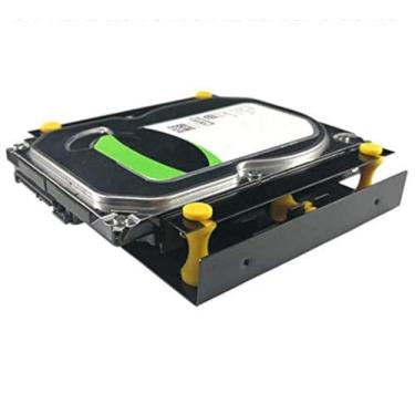 Imagem de MEETOOT Suporte Para Amortecedor De Disco Rígido 3,5" Com Parafusos Montagem Gabinete Pc, Adaptador Compartimento Hd Dvd-Rom 5,25"