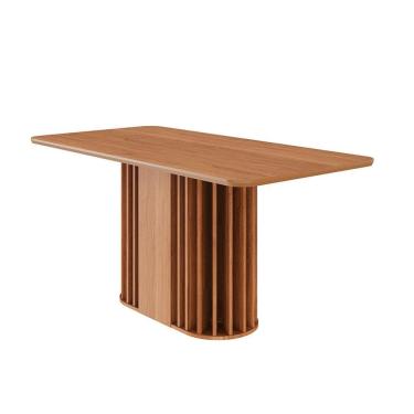 Imagem de Mesa de Jantar Retangular com Tampo MDF Julieta Cinamomo 160 cm