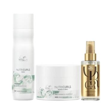 Imagem de Wella Nutricurls Sh 250ml + Masc 150ml + Oleo 100ml - Wella profission
