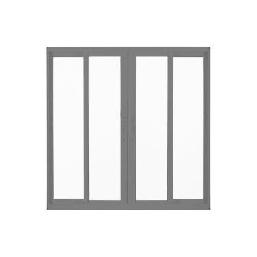 Imagem de Janela de Aluminio de Correr 100x150cm 4 folhas Soft Preto