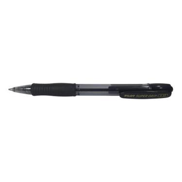 Imagem de Caneta Super Grip Pilot 1.0 mm Esferográfica Ponta Média, Preto