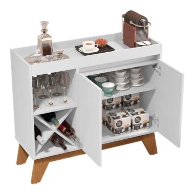 Imagem de Aparador Buffet Barzinho Porto Belo Com Adega Para Bebidas Sala de Jantar (BRANCO)