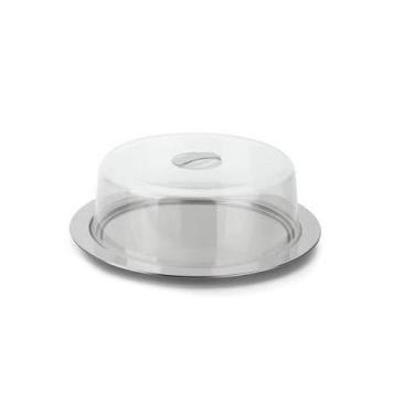 Imagem de Prato para Bolo Vision 33 cm Transparente 2 peças - Forma Inox