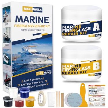 Imagem de Kit de reparo de fibra de vidro marítima para barcos, kit de reparo de revestimento de gel para barcos, kit de reparo de gelcoat de barco, enchimento de epóxi para barcos, kit de reparo de barcos de