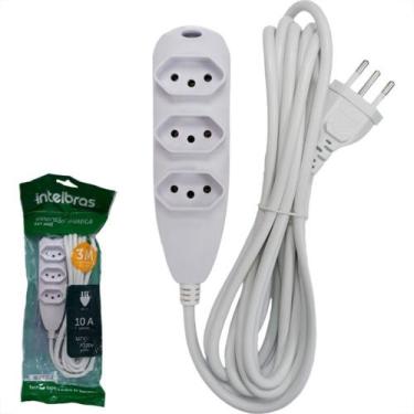 Imagem de Extensao Intelbras 3 Tomadas 2 Polos + Terra 10A. Branca 3M. - 4830153