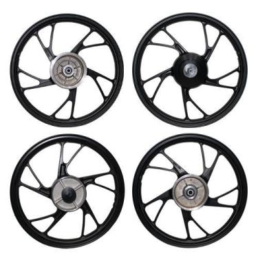 Imagem de Rodas Liga Leve Preta - Titan 150 - Fan 150 - Start 150/160 - Loja Dua