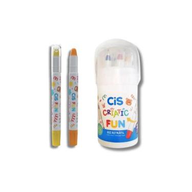 Imagem de Giz De Cera Retratil Cis Criatic Fun Com 12 Cores