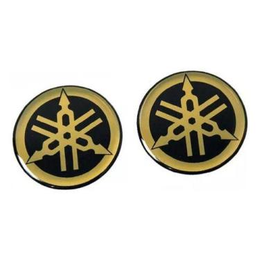 Imagem de Adesivo Resinado Logo Tanque Compatível Yamaha Dourado 2,5 - SPTS
