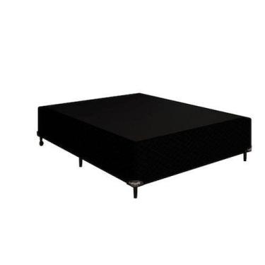 Imagem de Base Box casal 1,38x188 Suede Preto - Sp Móveis