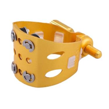 Imagem de Kokiya Abraçadeira para saxofone, fixador de ligadura para saxofone, substituição ajustável, fácil instalação, peças de reposição, acessório musical para, para Soprano