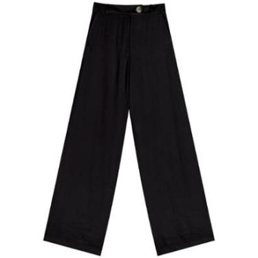 Imagem de Calça Reta Em Alfaiataria Com Cintura Alta E Passantes-Feminino