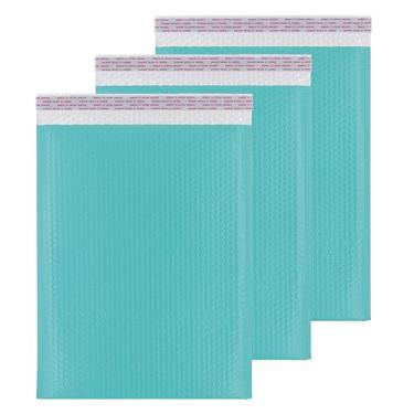 Imagem de EJIEEP Envelopes de plástico bolha 26,7 x 38 cm, aba adesiva autovedante 4 cm, envelopes acolchoados azul-petróleo, 40 peças por caixa