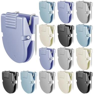 Imagem de Feifeiya 15 peças de clipes de cubículo painel de tecido, acessórios de cubículo, painel divisório, clipe de parede, fotos de escritório, parede para anotações, tamanho padrão, capacidade para 40