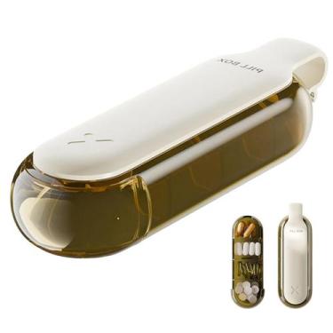 Imagem de Porta Remedio Comprimido Capsula Estojo Compartimento Divisoria Bolsa 