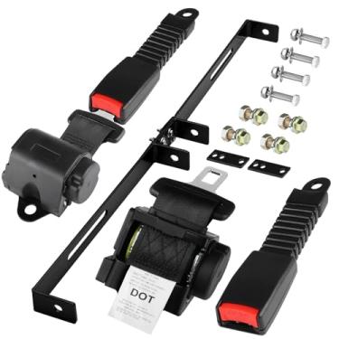 Imagem de Golf Cart Seat Belts Kit Universal Retractable 47.64" for EZGO TXT Yamaha Club Car Golf Carts(NOT FIT 2 Passenger Club Car Precedent Yamaha G29 Drive EZGO RXV)