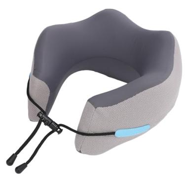 Imagem de Travesseiro de viagem para o pescoço suportar espuma de memória rebote lento U Cabeça de cabeça em forma de cabeça (L)