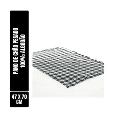 Imagem de Kit C/ 20un Pano De Chão Xadrez Preto Encorpado Grande - Neves - Pesad