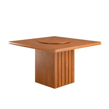 Imagem de Mesa Sala Jantar Santiago 136x136cm com Prato Giratorio