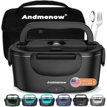 Imagem de Lancheira elétrica Andmenow 1.5L Portátil Aquecedor de Alimentos Preto