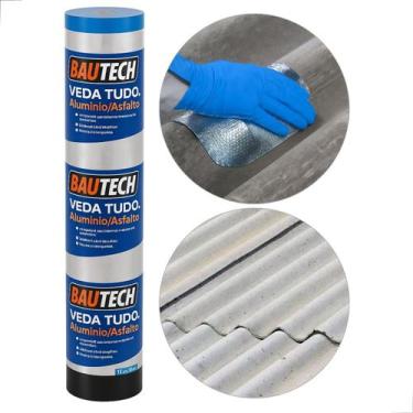 Imagem de Fita Manta asfáltica auto adesiva Aluminizada Vedatudo Bautech 45cm x 