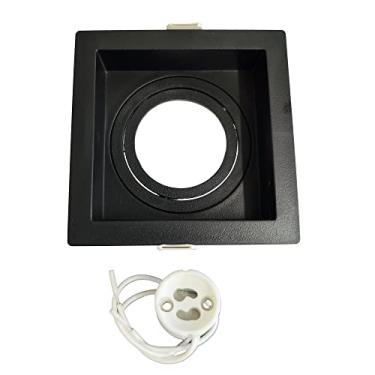 Imagem de Spot de Embutir Embutido de Teto MR16 Quadrado Recuado Preto