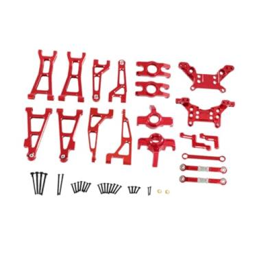 Imagem de MERIGLARE 1/16 Escala RC Atualização de carro de carro Kit Profissional DIY Fácil de instalar o metal dianteiro e traseiro para 16207 16209 caminhão, Vermelho