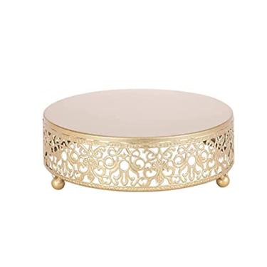 Imagem de Suporte de bolo dourado de metal para exibição de cupcake, suporte de acabamento metálico brilhante para casamento, aniversário, chá da tarde, P, 20 cm, cupcake