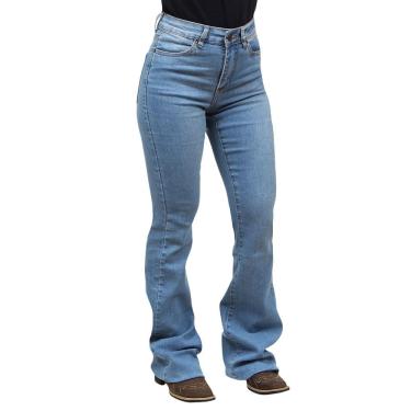 Imagem de Calça Jeans Feminina Boot Cut Azul Tassa 38258