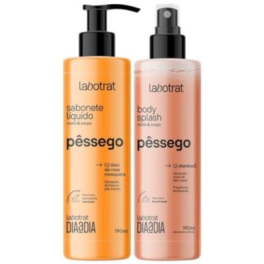 Imagem de Kit Sabonete Liquido + Body Splash Corpo E Rosto Labotrat Dia A Dia Cheiro De Fruta Pêssego 190ml