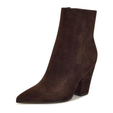 Imagem de Nine West Bota feminina Ariza cano médio, Camurça marrom escuro 201, 38