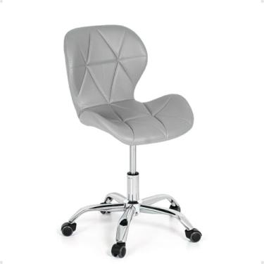 Imagem de Cadeira Escritório Spin Regulagem de Altura e Base Giratória - Cinza