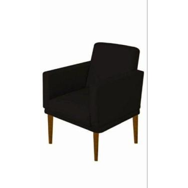 Imagem de Poltrona para sala e quarto Nina Glam New. In-9 Decor. - Preto