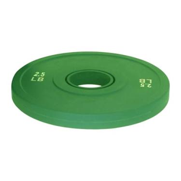 Imagem de RNXRZANK Placa de Levantamento de Peso, Placa de Levantamento de Peso, Barra Dividida, Equipamento de Ginástica com Ranhura Interna para Segura, Adequad, Verde 2.5lb, 16cm