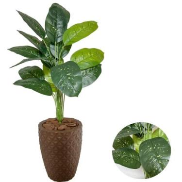 Imagem de Planta Artificial Comigo Ninguem Pode+Vaso Diamante Completo - PlantaI
