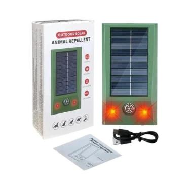 Imagem de Repelente Ultrassônico De Animais Movido a Energia Solar, Sensor Infra