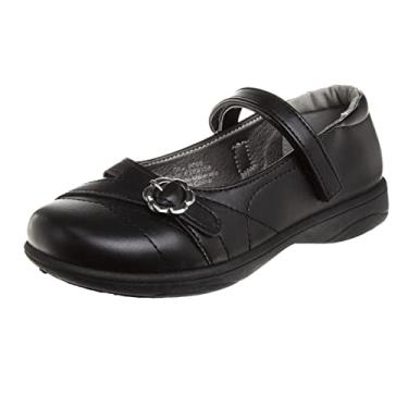 Imagem de French Toast Sapatilhas para uniforme escolar Mary Jane para meninas | Criança pequena| Criança grande, Flor preta clássica, 6 Toddler
