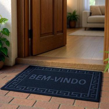 Imagem de Kit 03 Tapete Antiderrapante Capacho Welcome 38 cm X 58 cm Porta Entra